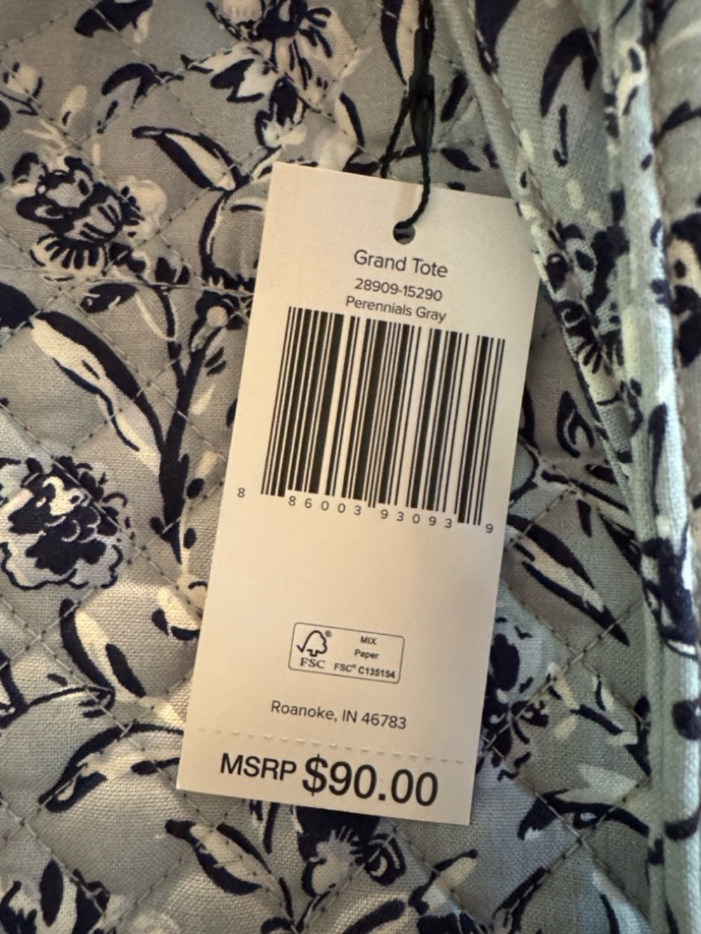 Vera Bradley Grand Tote Quilted - NWT - Picture 2 of 9